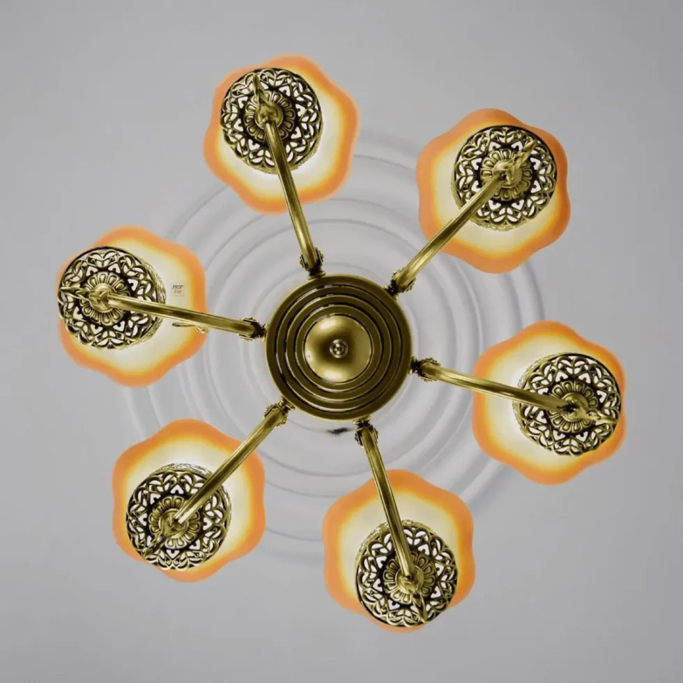 Flower-design-wall lamp-6-lamps