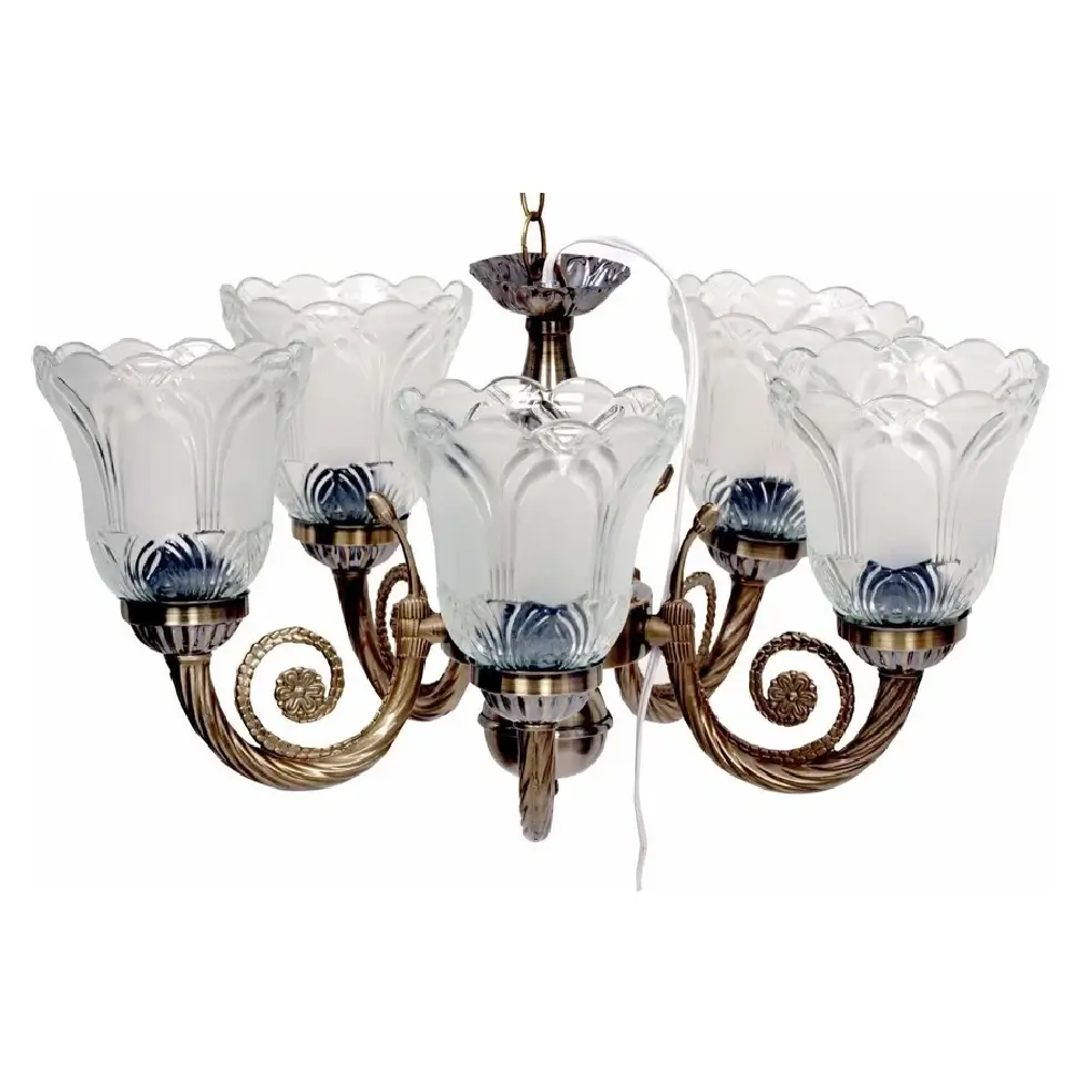 antique-hanging-chandelier-5-lamps