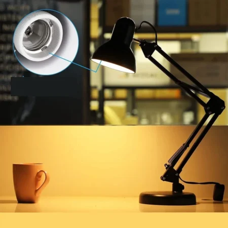 Black aesthetic adjustable study lamp