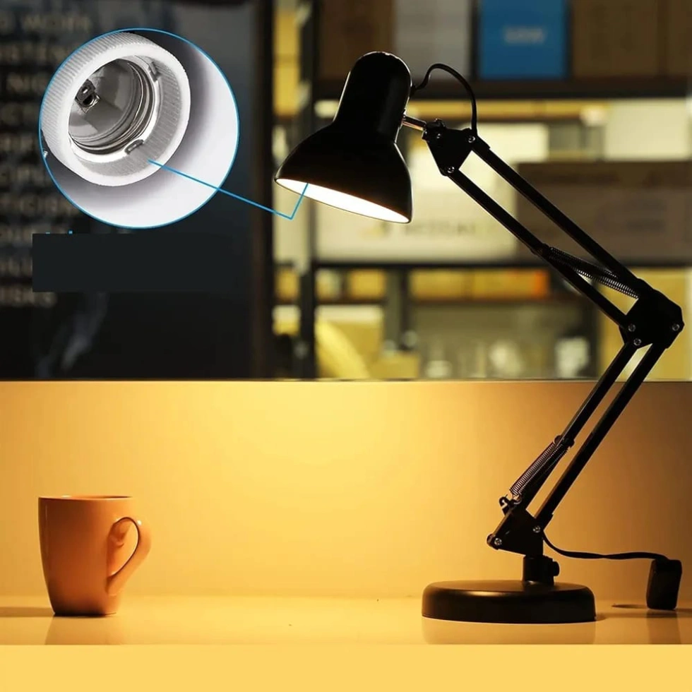 Black aesthetic adjustable study lamp