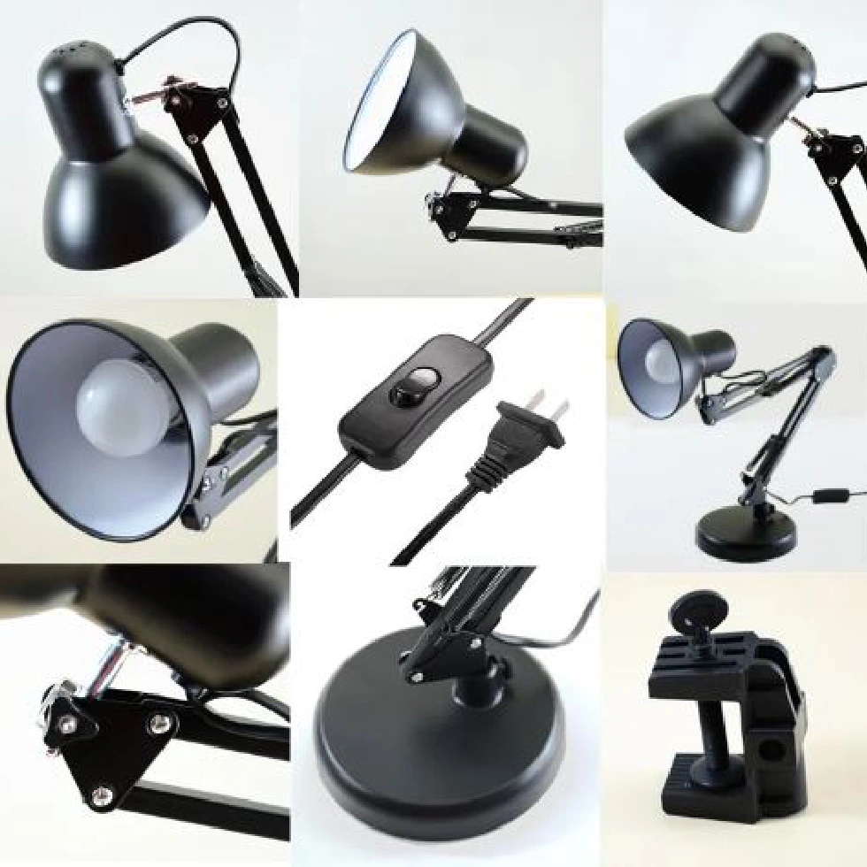 Black aesthetic adjustable study lamp